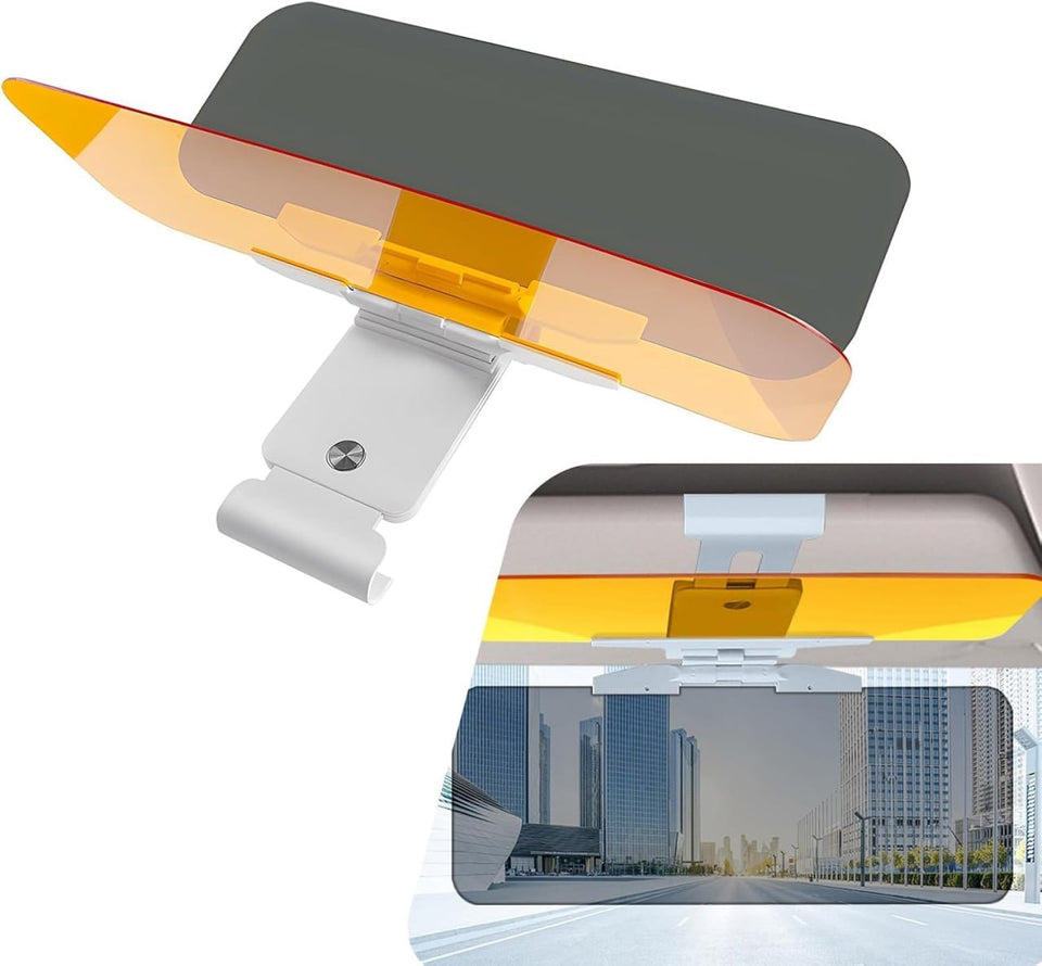 Car Sun Visor Two-Sided Anti-Glare Visor 2 in 1 Automobile Sun Anti-UV Anti-Dazzle High Definition Sunshade Mirror Goggle Shield Car Windshield Sun Visor, Sun Glare Snow Blindness UV Rays