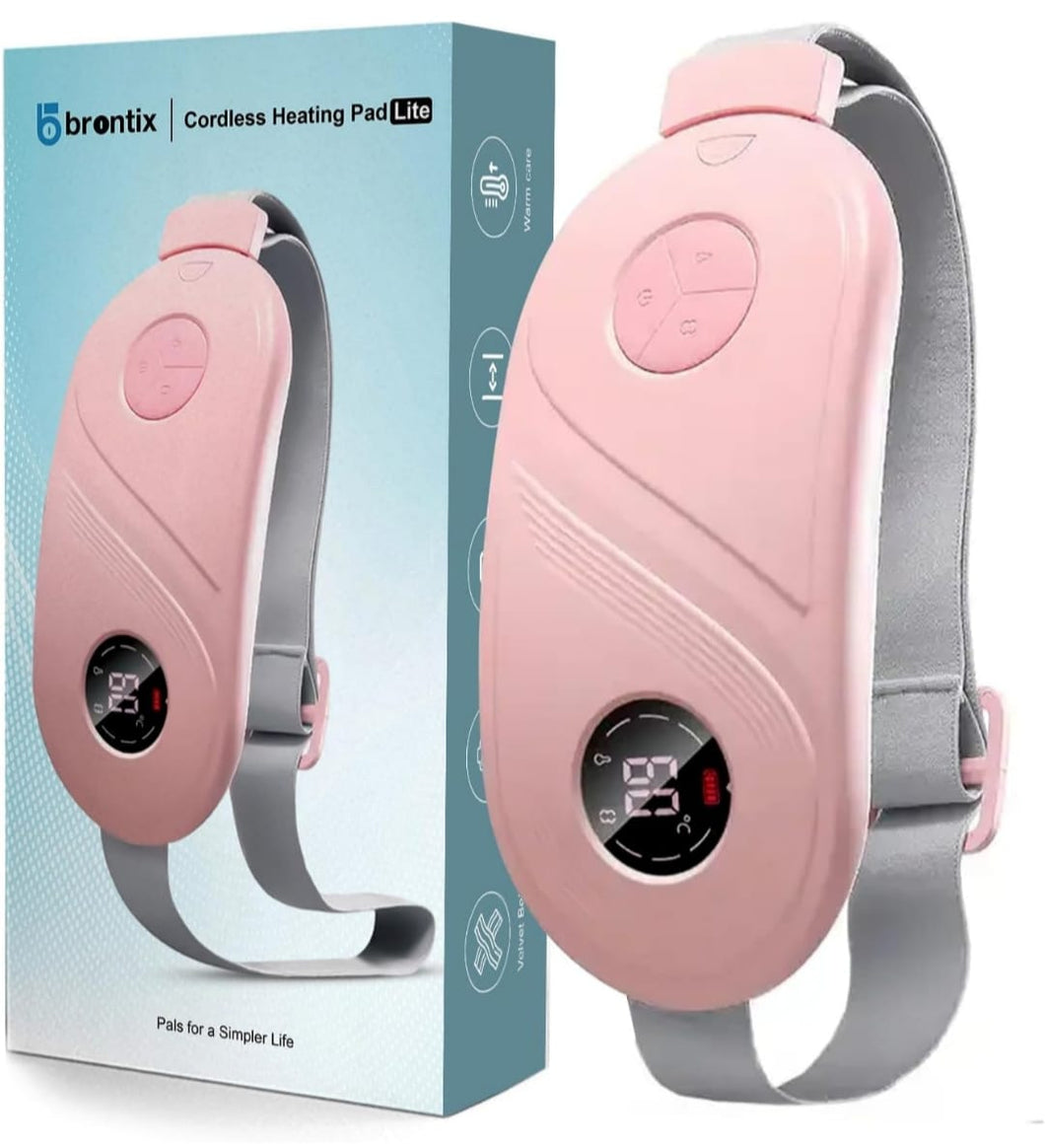 Menstrual Heating Pad Massager | Period Pain Relief Device | Portable Cordless Period Pain Relief | Backpain & Stomach Pain Relief Massager | Period Pain Relief Belt | Menstrual Heating Pad for Girls Cramps