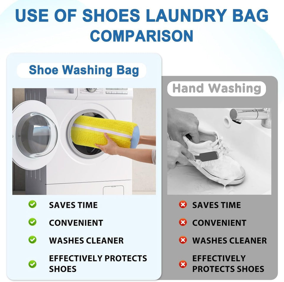 Shoe Laundry Bags for Sneakers, Reusable Shoe Cleaning Bag for All Shoe Sizes(Laundry shoe bag)