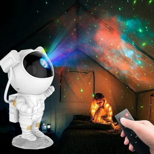 Astronaut Galaxy Projector with Remote Control - 360° Adjustable Timer Kids Astronaut Nebula Night Light, for Gifts, Baby Adults Bedroom, Gaming Room, Home and Party (Corded Electric)