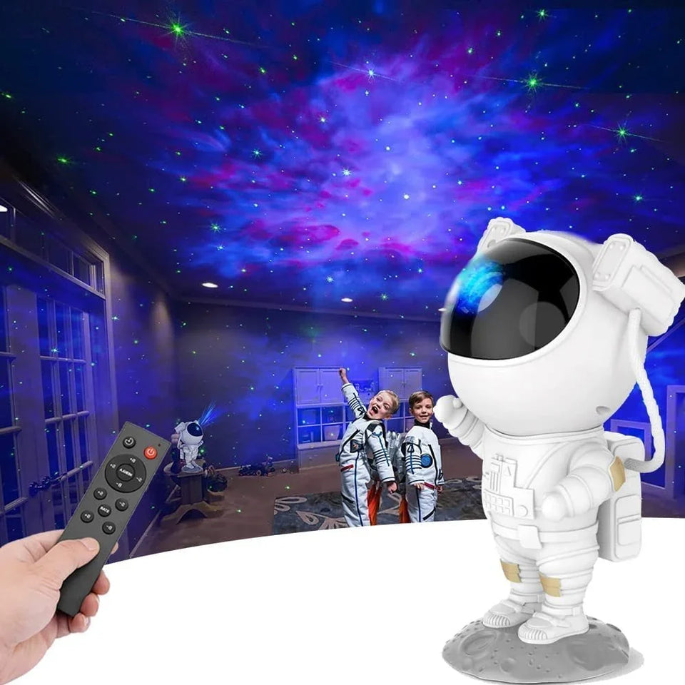 Astronaut Galaxy Projector with Remote Control - 360° Adjustable Timer Kids Astronaut Nebula Night Light, for Gifts, Baby Adults Bedroom, Gaming Room, Home and Party (Corded Electric)
