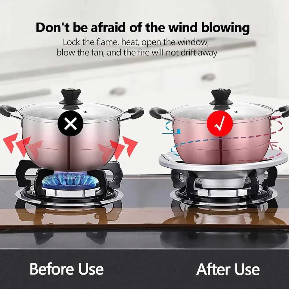 Gas Saver Burner Stand Gas Chula Burner Gas Saver Stand Jali Ring TrendTek Fire & Windproof Energy Saving, Gas Chula Support Stand 4 Legs Supported for Indian Gas