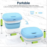 2Kg Portable Foldable Mini Top Loading Washing Machine with Spinner & Dryer for Baby Clothes, Semi Automatic Bucket Washer with Modes for Home, Travel & Multipurpose (Multi)