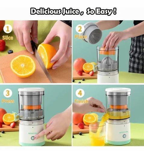 Electric Citrus Juicer, Rechargeable Juicer Machine with USB Cable