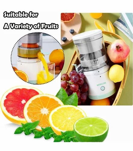 Electric Citrus Juicer, Rechargeable Juicer Machine with USB Cable