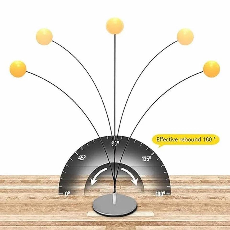 Toy Imagine Deluxe Ping Pong Training Set Improve Your Table Tennis Skills at Home with Two Professional Grade peddles, 4 Ball, 1 Flexible Rod & Ping Pong Training Metal Base