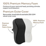 Foam Premium Car Neck Rest Pillow: Comfortable Pillows - Enhance Your Driving Experience With Our Pillow For Seats Perfect Support Long Journeys, Medium, Black